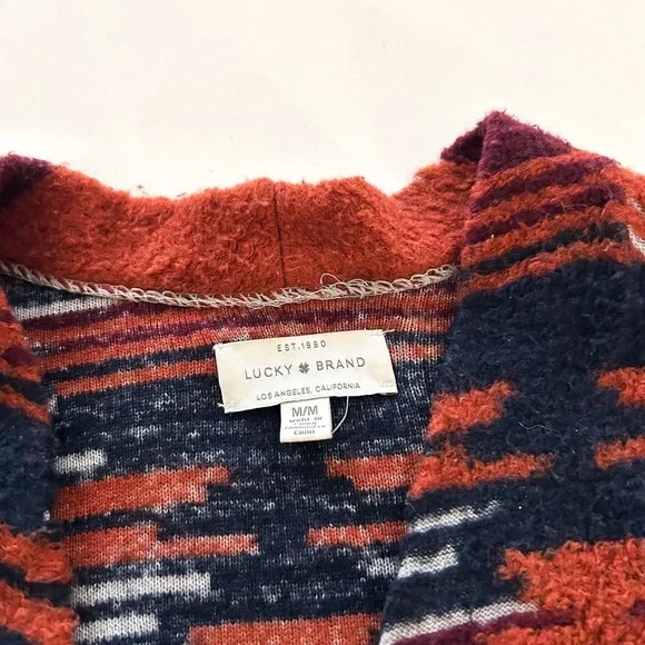 Lucky Brand Aztec Southwestern Open-Front Longline Duster – Size Medium - Picture 9 of 12